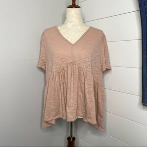 Stitch Star Blush Pink Peplum Top size 2X